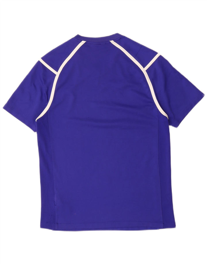 Nike Herren Dri Fit T-Shirt-Oberteil Mittelblaues Colourblock-Polyester