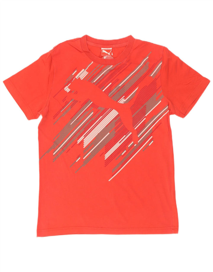 Puma Herren Grafik-T-Shirt-Oberteil, klein, rot gestreift