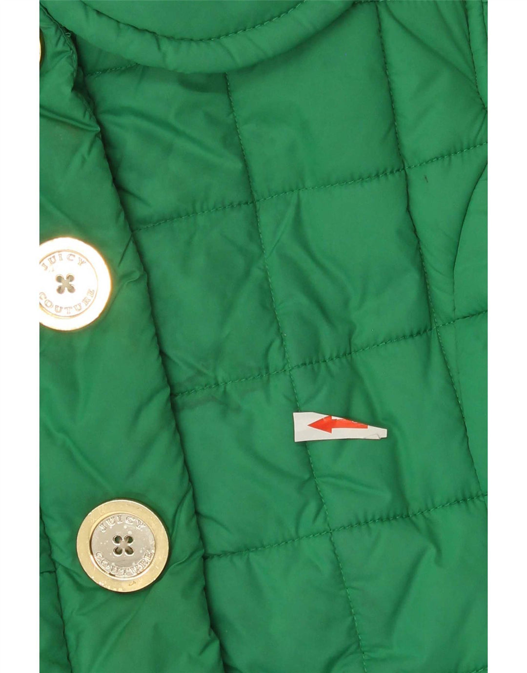 Juicy Couture Wattierte Damenweste UK 14 Mittelgrünes Polyester