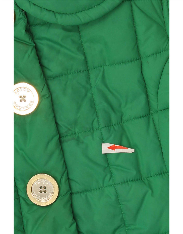 Juicy Couture Wattierte Damenweste UK 14 Mittelgrünes Polyester
