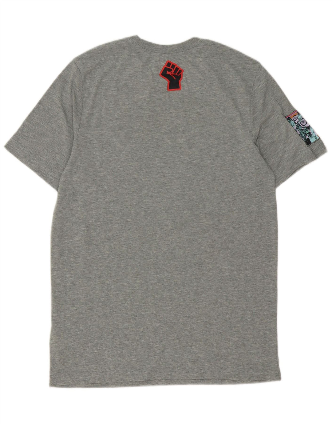 Nike Herren Dri Fit Grafik-T-Shirt-Oberteil aus mittelgrauem Polyester