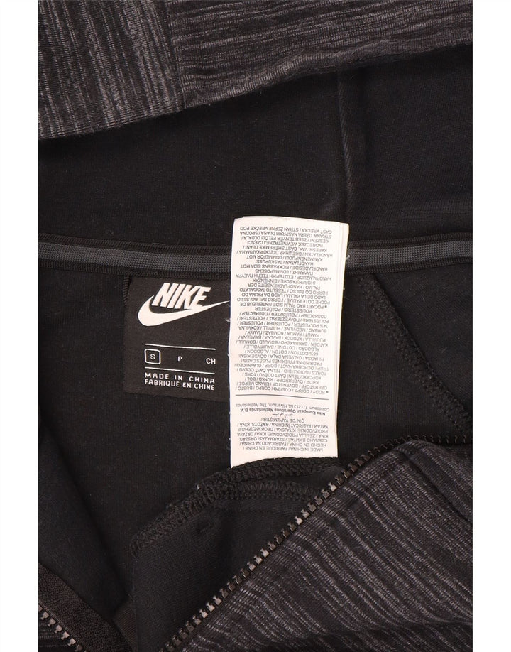 Nike Herren-Kapuzenpullover mit Reißverschluss, klein, grau gefleckte Baumwolle