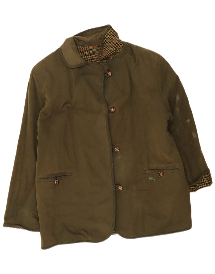 Burberrys Herren Wendejacke UK 40 Large Khaki Baumwolle