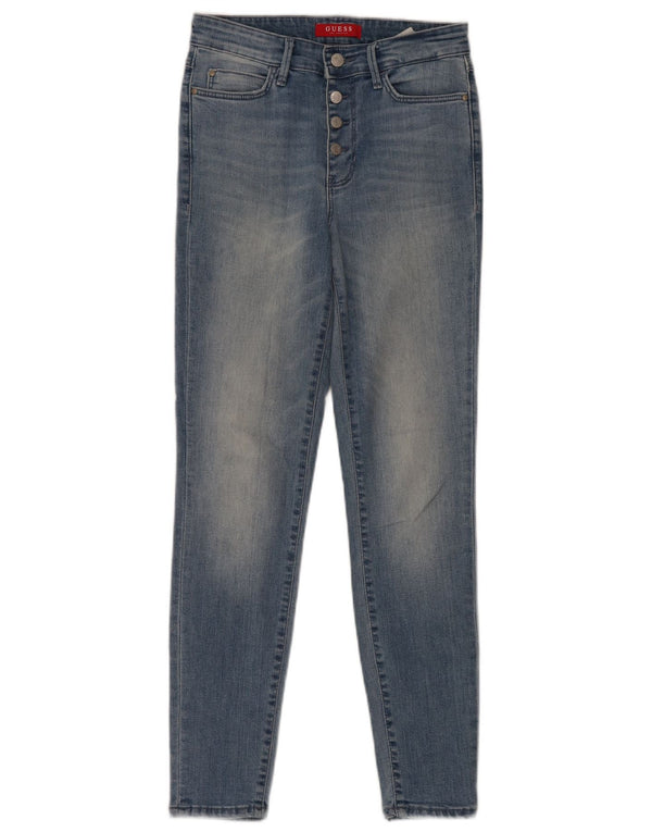 Guess Damen Skinny Jeans W28 L28 Blaue Baumwolle