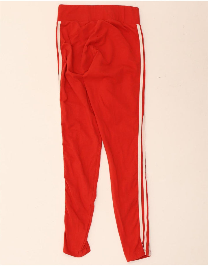 Adidas Damen Leggings UK 10 Small Rot Elastan