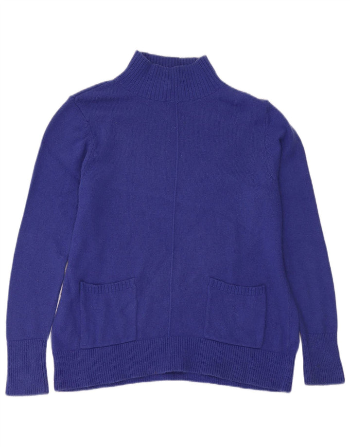 White Stuff Damen Rollkragenpullover mit entspannter Passform, Gr. 10, klein, Blau