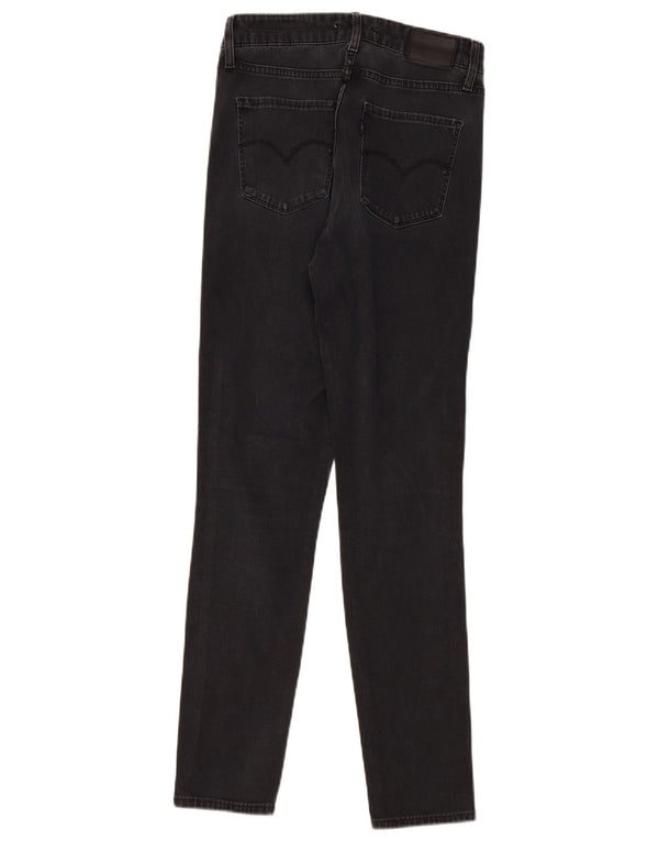Levi's Damen 721 High Rise Skinny Jeans W28 L30 Schwarz Baumwolle