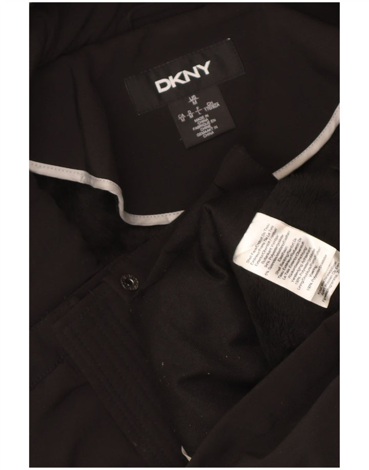 Dkny Damen-Parka mit Kapuze, UK 12, Mittelschwarz, Polyester