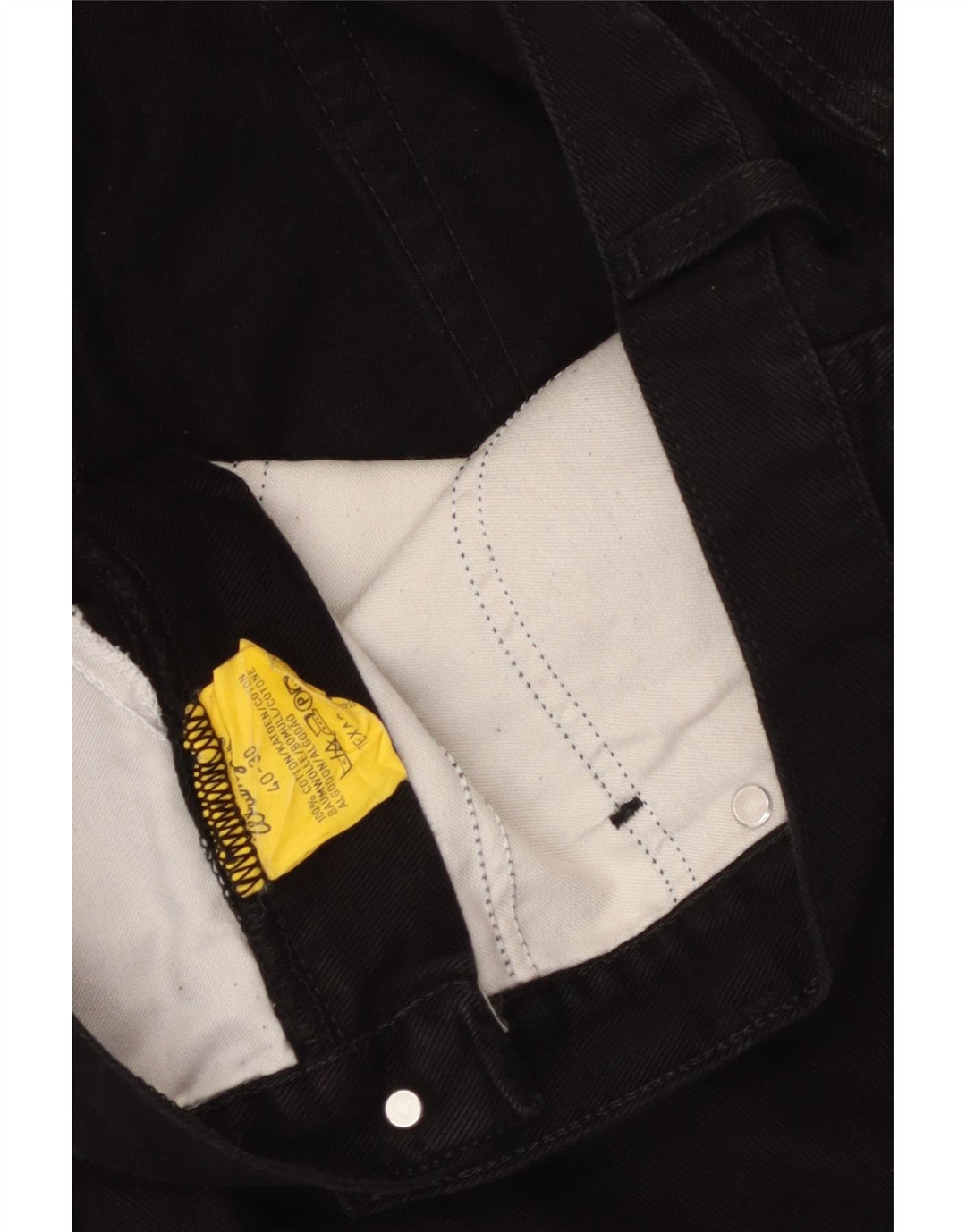 WRANGLER Herren Texas Straight Jeans W40 L30 Schwarze Baumwolle