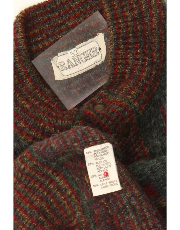 Ranger Herren-Cardigan mit abstraktem Muster, Größe 52, groß, grün, Polyamid
