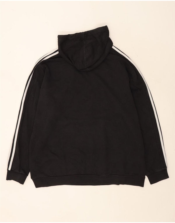 Adidas Herren Kapuzenpullover 2XL Schwarz Baumwolle