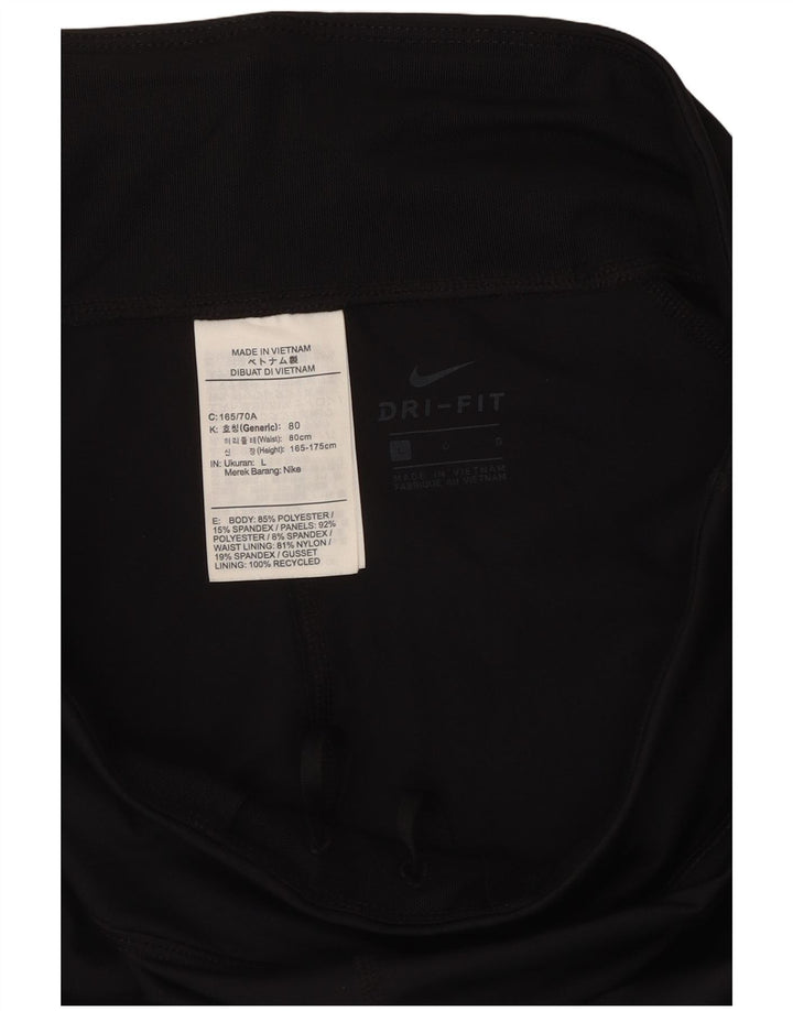 NIKE Damen Dri Fit Leggings UK 16 Large Schwarz Polyester