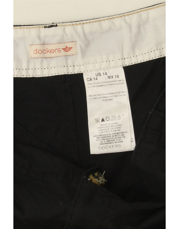 DOCKERS Womens Cargo Shorts US 14 XL W36 Black Cotton Vintage Dockers and Second-Hand Dockers from Messina Hembry 