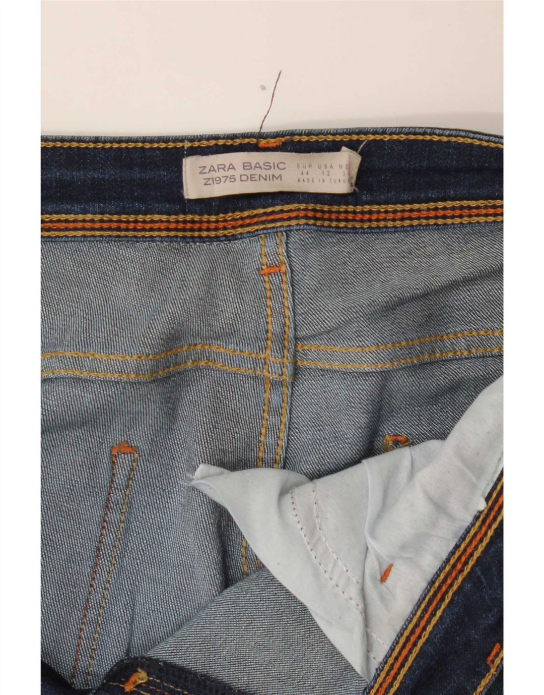 Zara Damen Slim Jeans EU 44 XL W34 L24 Marineblau