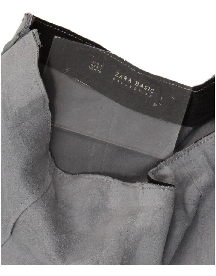 Zara Damen Wildlederrock Large W30 Blau