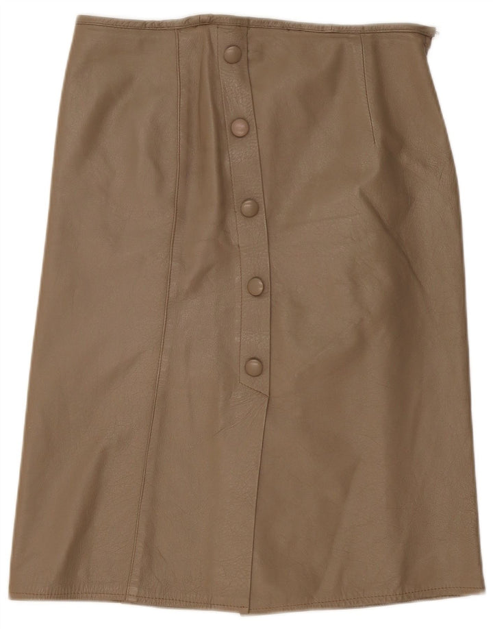 Vintage Damen Midirock W34 Groß Beige