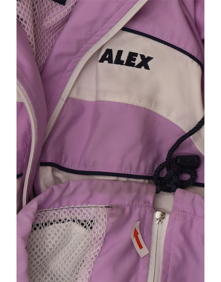 ALEX Damen-Trainingsanzug-Oberteil, übergroß, Jacke, UK 12, Mittelviolett, Farbblock