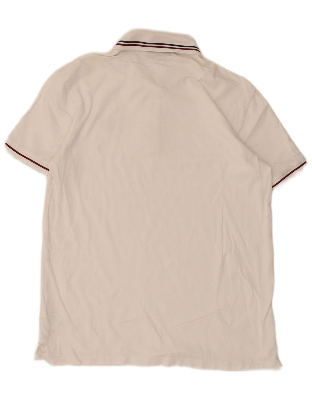 Hugo Boss Herren-Poloshirt aus mittelweißer, gestreifter Baumwolle
