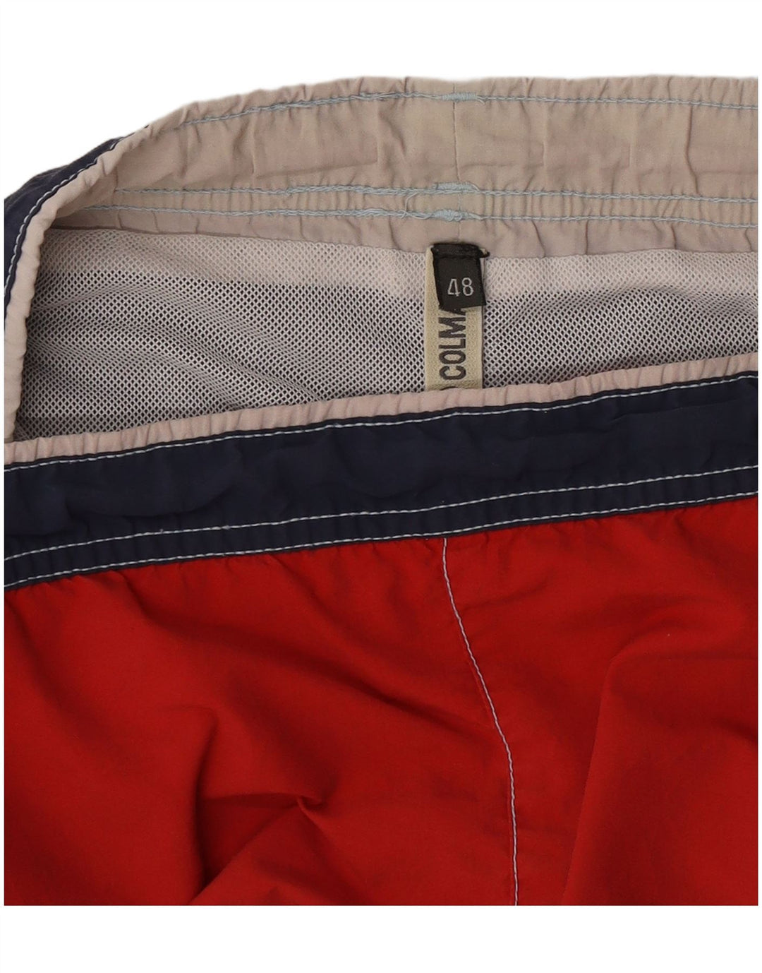 Colmar Herren Badeshorts mit Grafik, EU48, Mittelrot, Farbblock