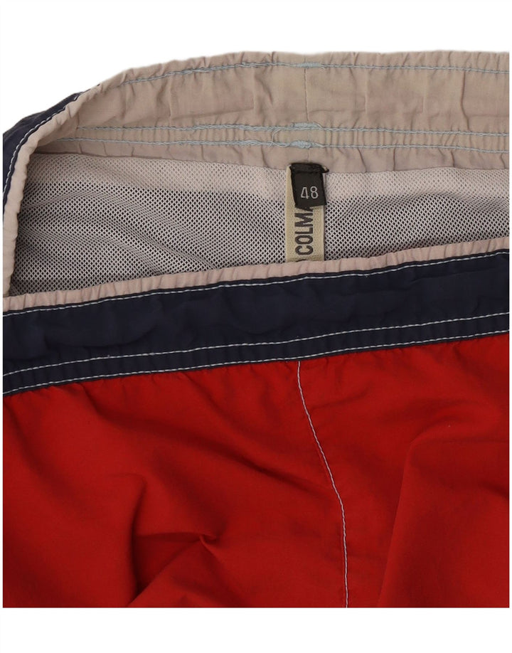 Colmar Herren Badeshorts mit Grafik, EU48, Mittelrot, Farbblock