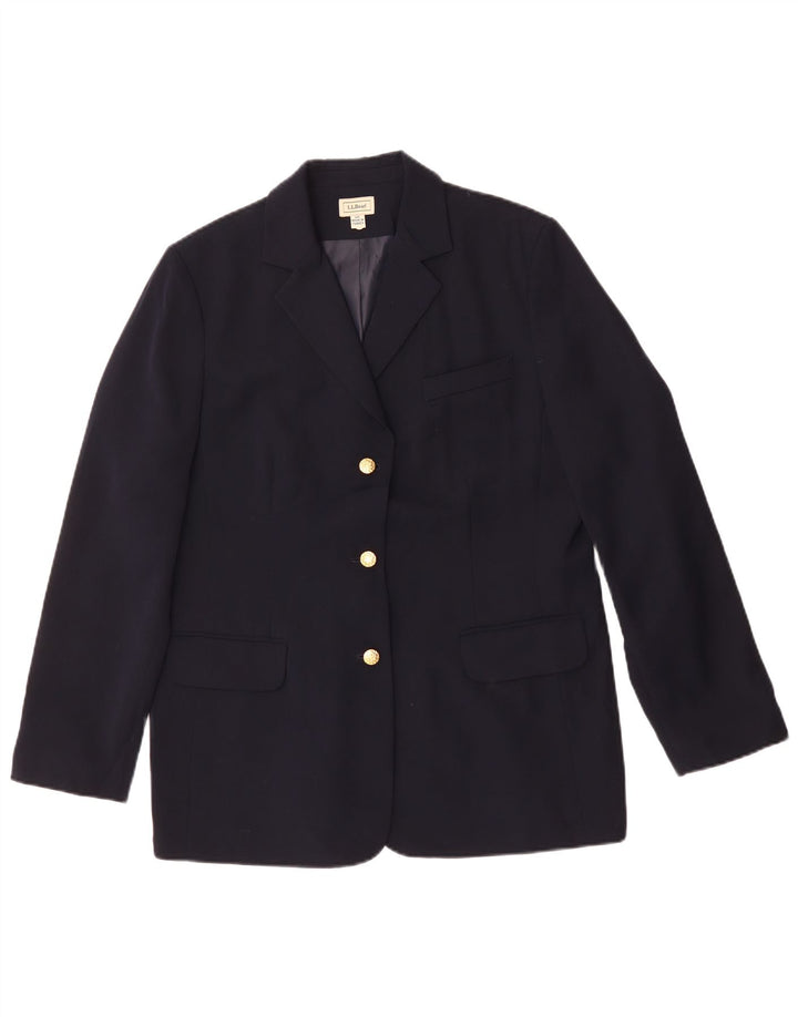 L.L.Bean Damen-Blazer mit normaler Passform, US 14, XL, Marineblau, Polyester
