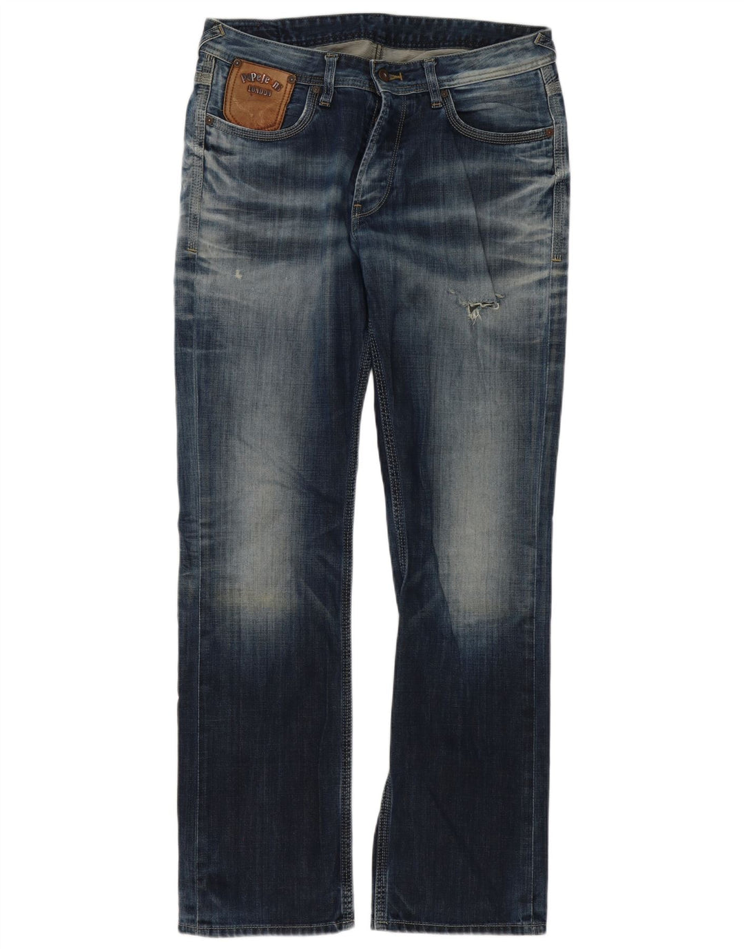 PEPE Jeans Herren Bootcut W34 L34 Blaue Baumwolle