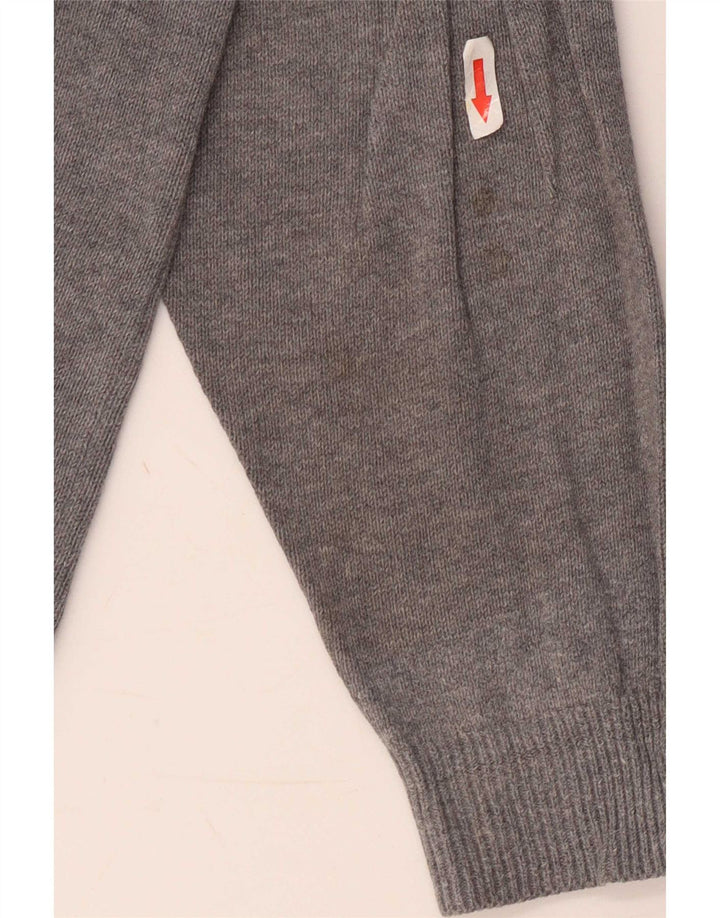 Marks & Spencer Herren-Pullover mit U-Boot-Ausschnitt, groß, aus grauer Baumwolle