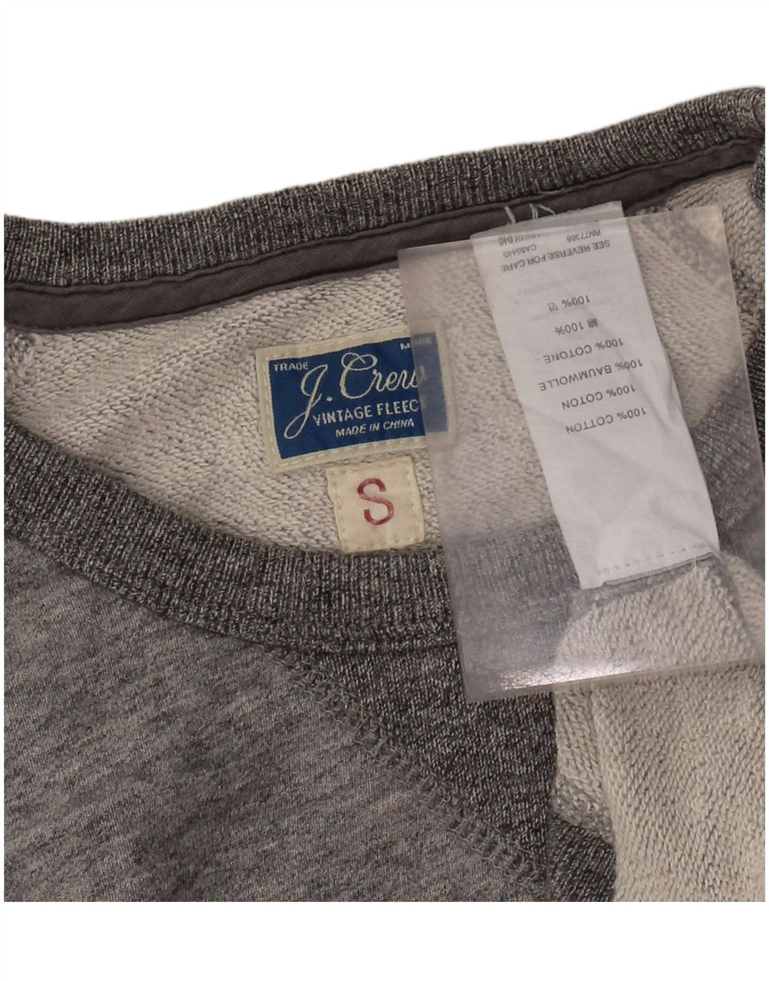 J. CREW Damen-Sweatshirt-Pullover in Übergröße, Gr. 10, Größe S, Grau, Baumwolle