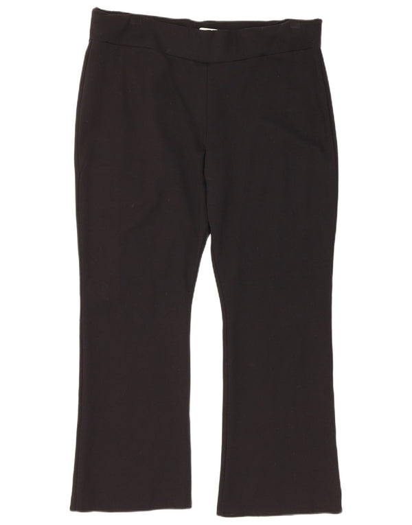 Marks & Spencer Damen Bootcut-Hose mit kurzem Schnitt, UK 20, 2XL, W36, L26, Schwarz