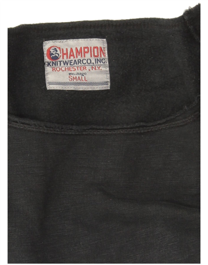Champion Damen Heritage Oversized Sweatshirt Pullover UK 10 Small Schwarz