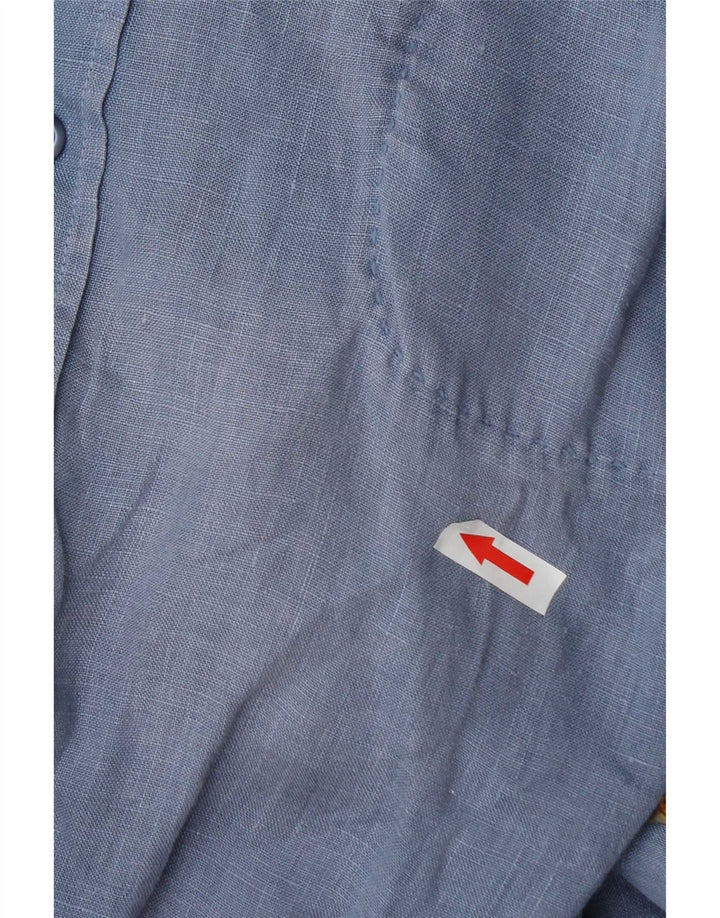 Hugo Boss Herren Kurzarmhemd XL Blau Baumwolle