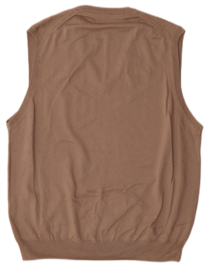 Henry Cottons Herren-Tanktop, groß, beige Baumwolle