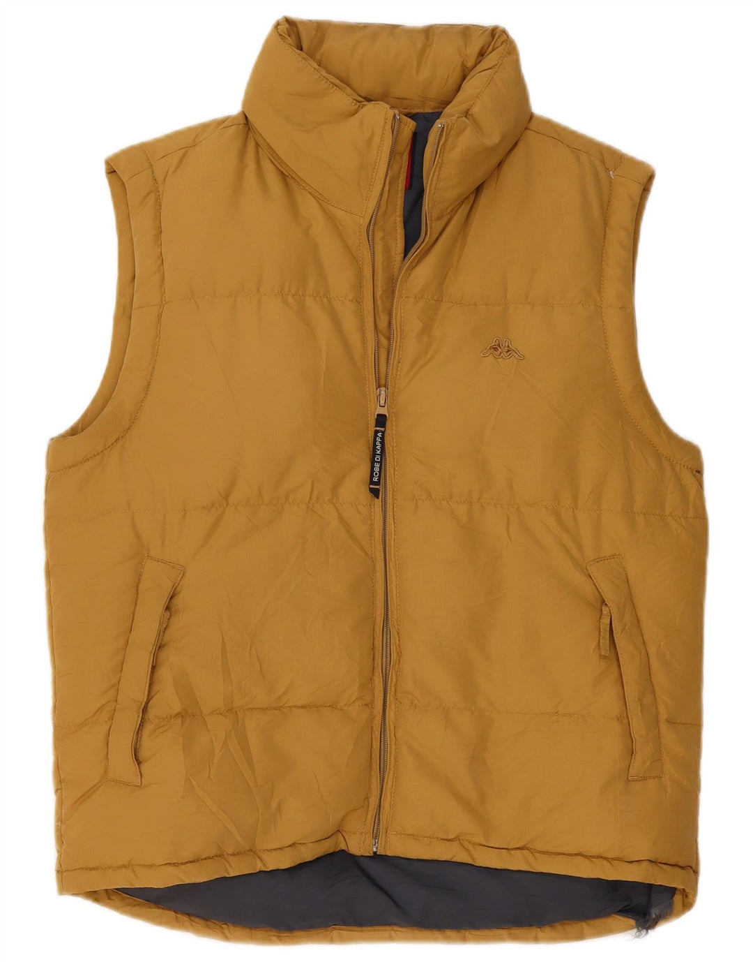 KAPPA Mens Padded Gilet UK 38 Medium Yellow Polyester