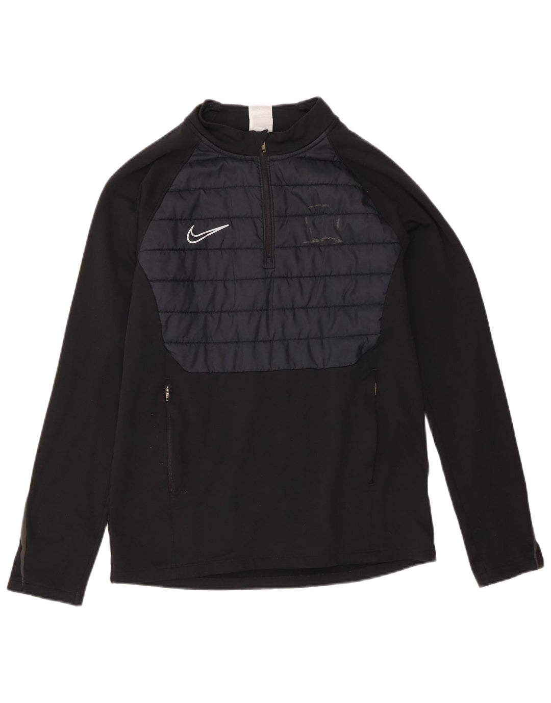 Nike Herren Therma-Fit Pullover-Trainingsanzug-Oberteil, mittelgroß, Schwarz, Farbblock