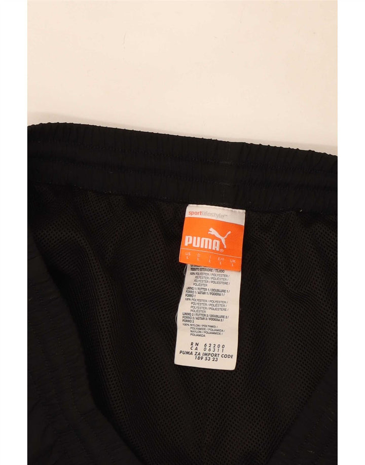 Puma Herren-Trainingshose, groß, schwarzes Farbblock-Polyester