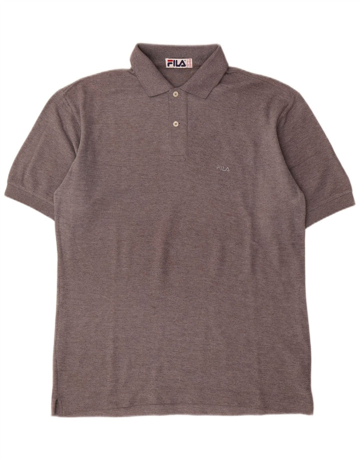 Fila Herren Poloshirt IT 48 mittelgraue Baumwolle
