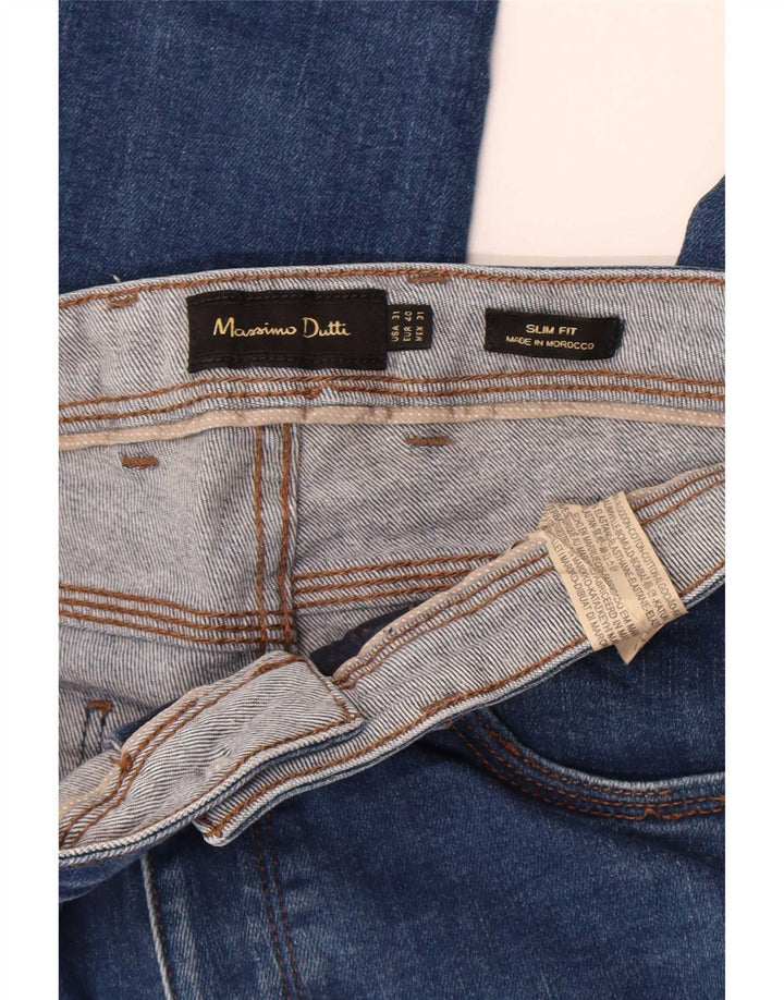 Massimo Dutti Herren Slim Jeans EU 40 Medium W31 L30 Blaue Baumwolle