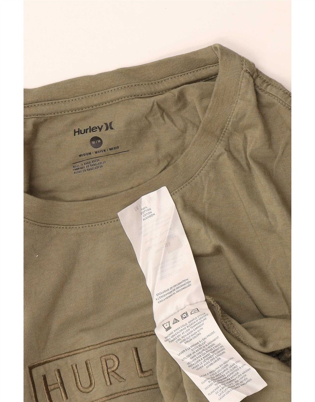 Hurley Herren-T-Shirt mit Grafik, mittlere Khaki-Baumwolle