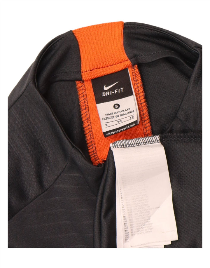 Nike Chelsea FC Herren-Oberteil mit Reißverschluss und Grafik, langärmlig, klein, grau, Polyester