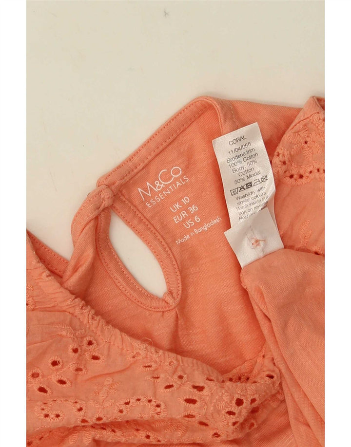 M&Co Damen Weste Top UK 10 Small Rosa Baumwolle