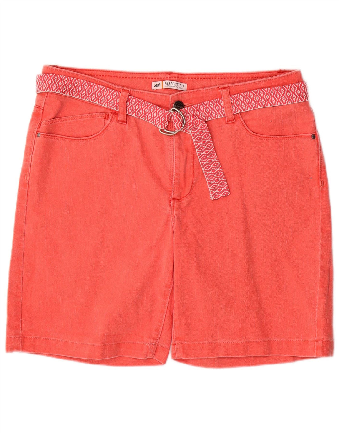 LEE Damen Denim-Shorts mit perfekter Passform, US 14, XL, W34, rote Baumwolle
