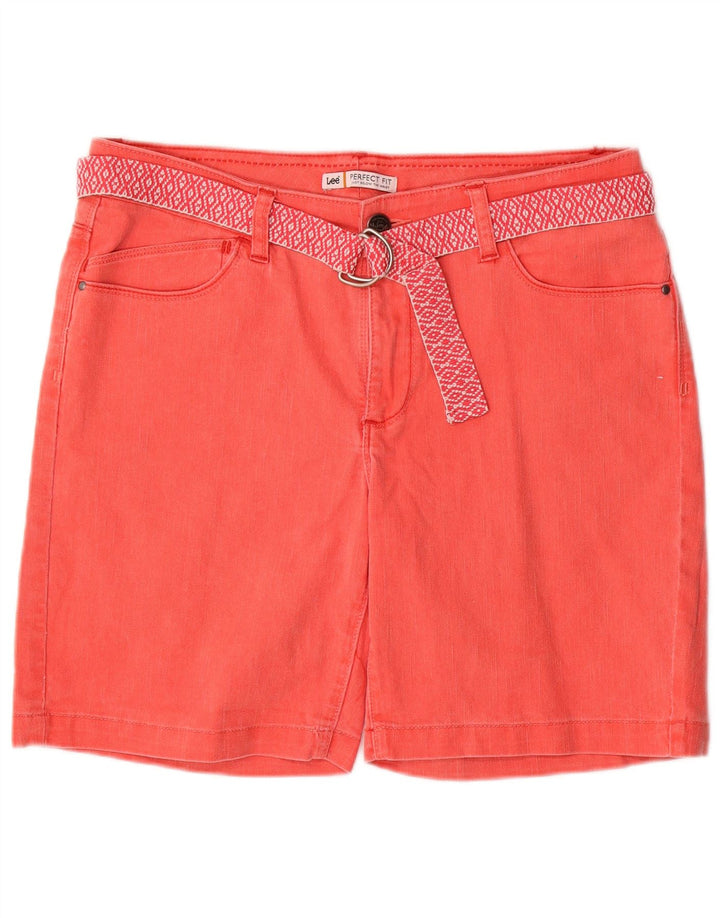 LEE Damen Denim-Shorts mit perfekter Passform, US 14, XL, W34, rote Baumwolle