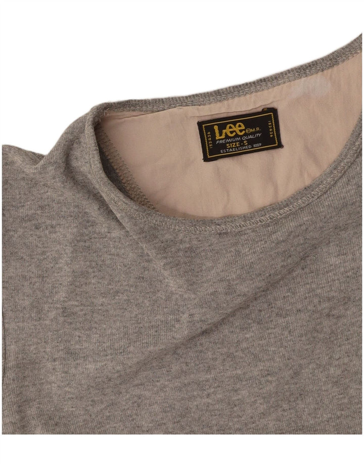 LEE Damen Crop T-Shirt Top UK 10 Small Grau