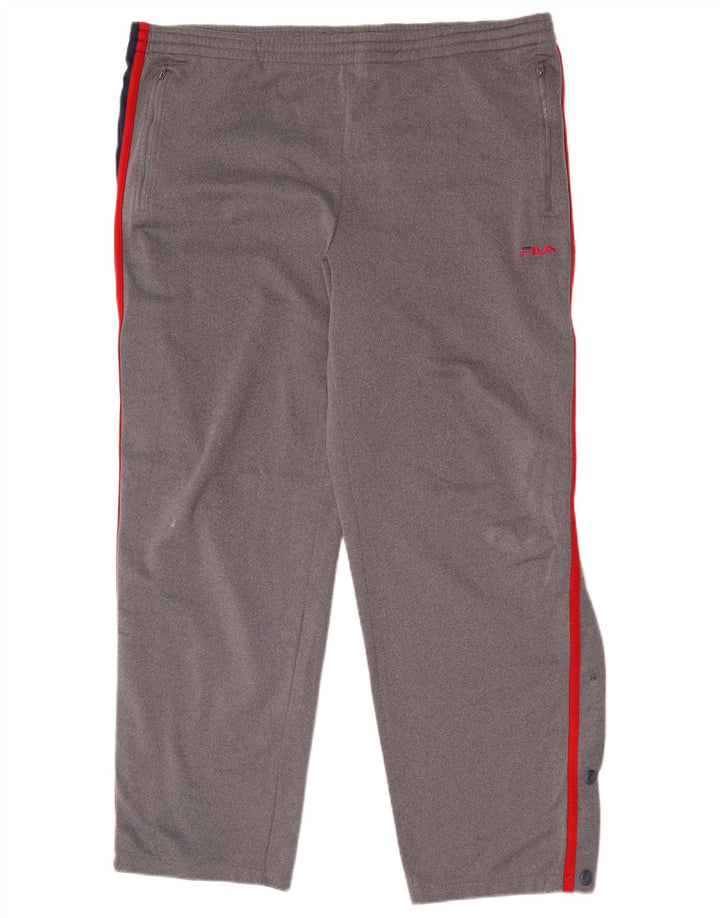 Fila Herren-Trainingshose, groß, graues Colourblock-Polyester