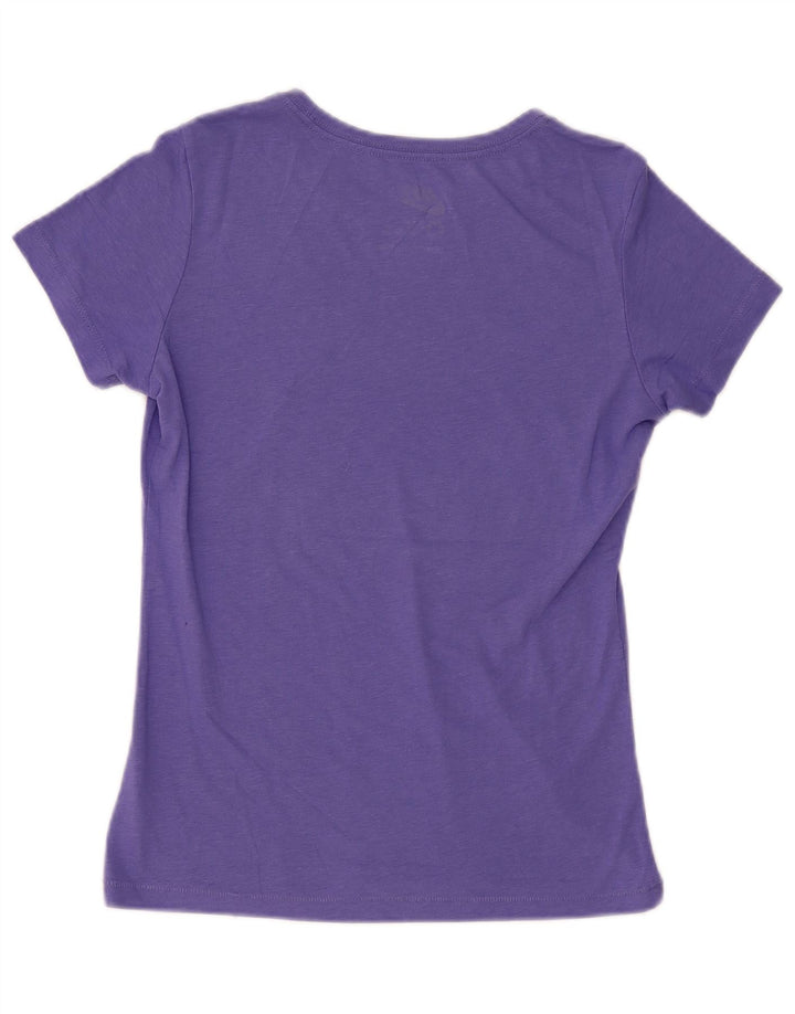 NIKE Damen Slim Fit Graphic T-Shirt Top UK 12 Mittellila Polyester