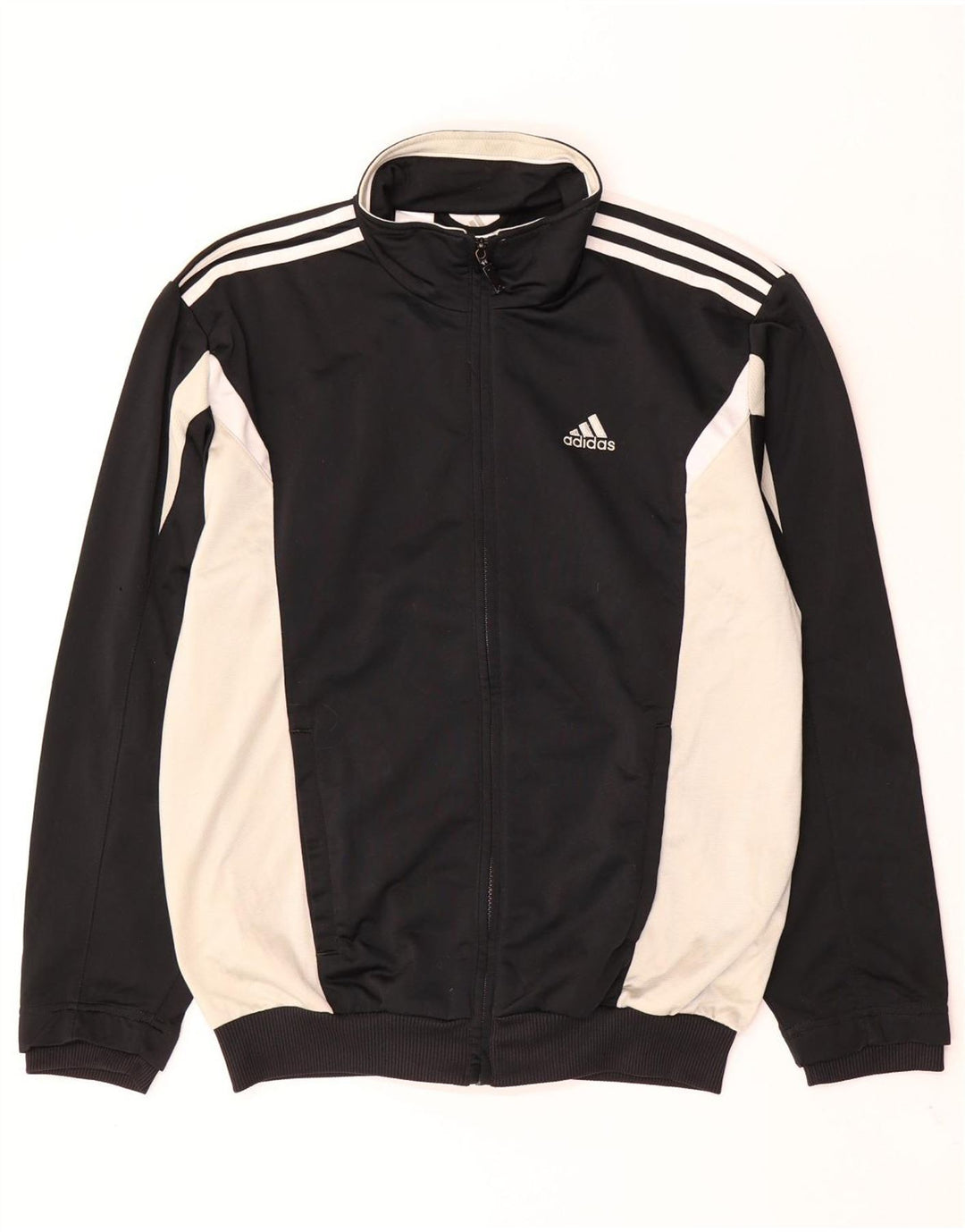 Adidas Herren Trainingsanzug Top Jacke UK 38/40 Medium Schwarz Colourblock