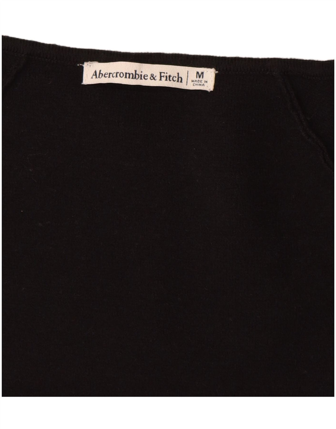 Abercrombie & Fitch Damen Langarm-Body UK 12 Medium Schwarz