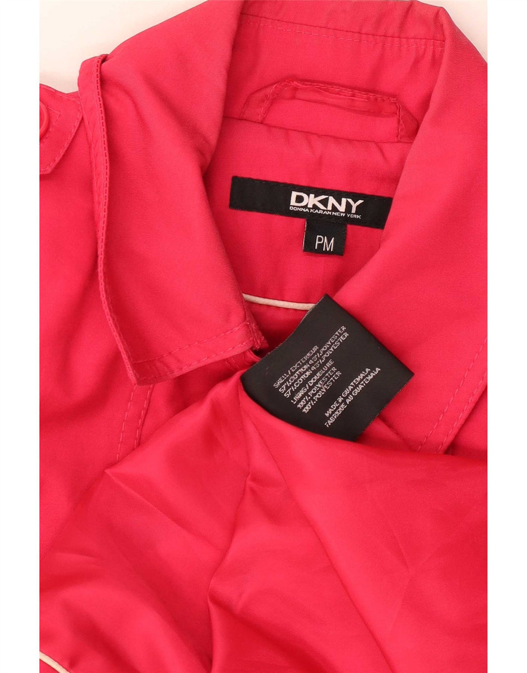 Dkny Damen Trenchcoat UK 14 Mittelrosa Baumwolle