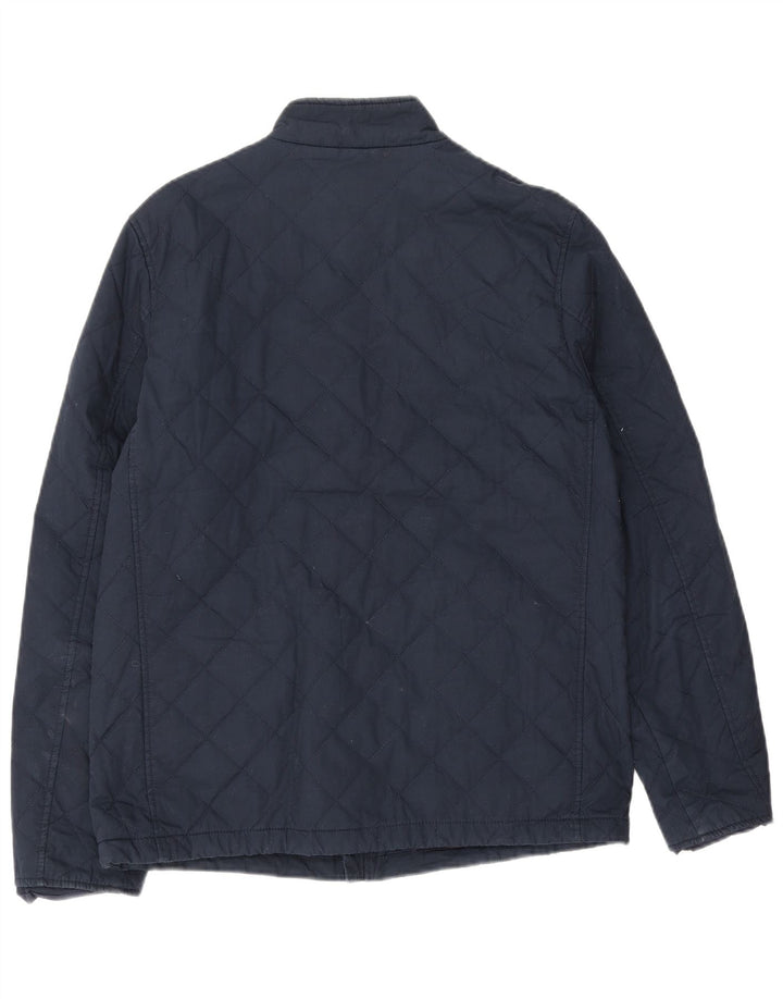 Jack Wills Herren-Steppjacke, UK 38, mittelmarineblaue Baumwolle