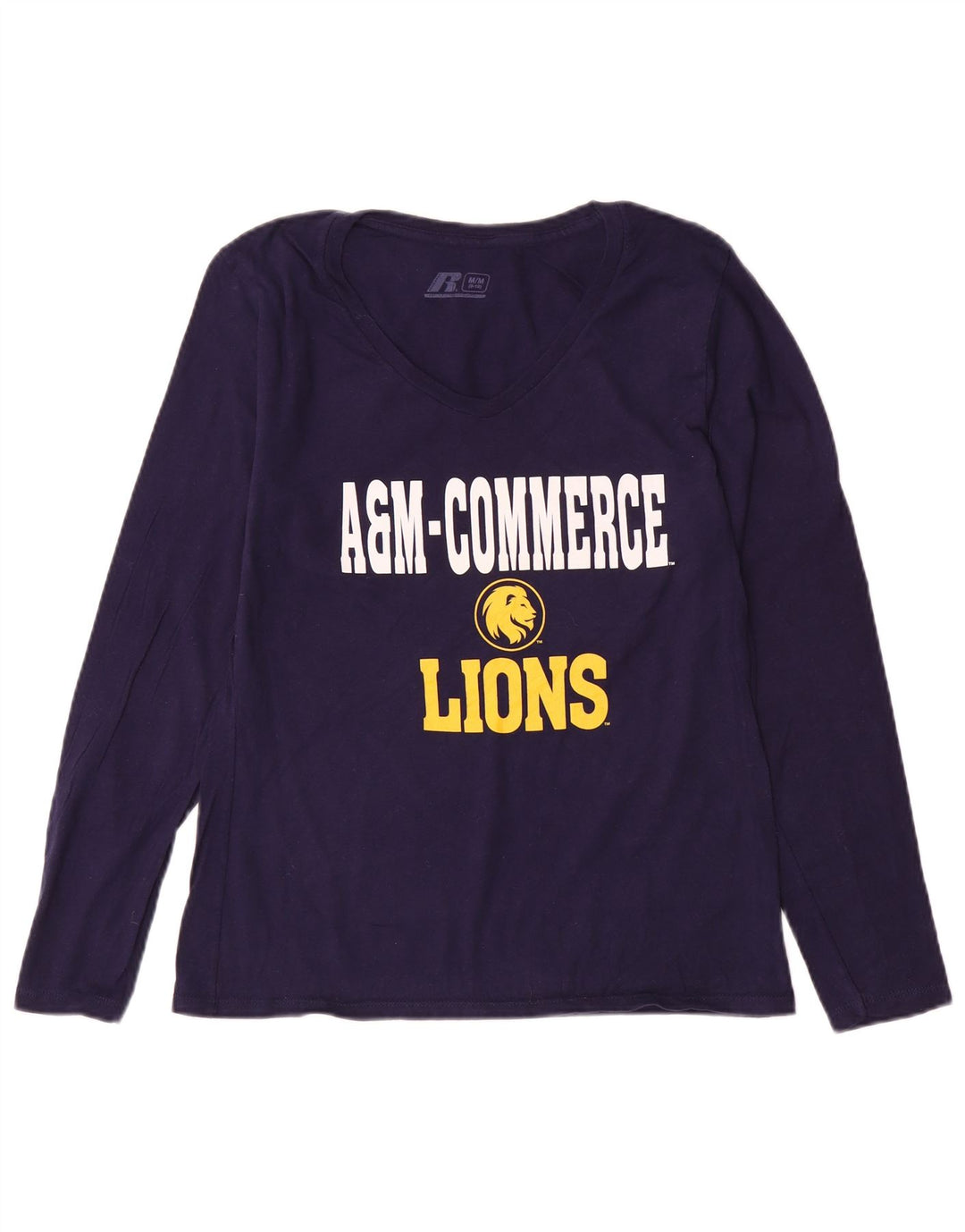 Russell Athletic Jungen-Oberteil mit Grafik, langärmlig, 8–9 Jahre, mittleres Marineblau